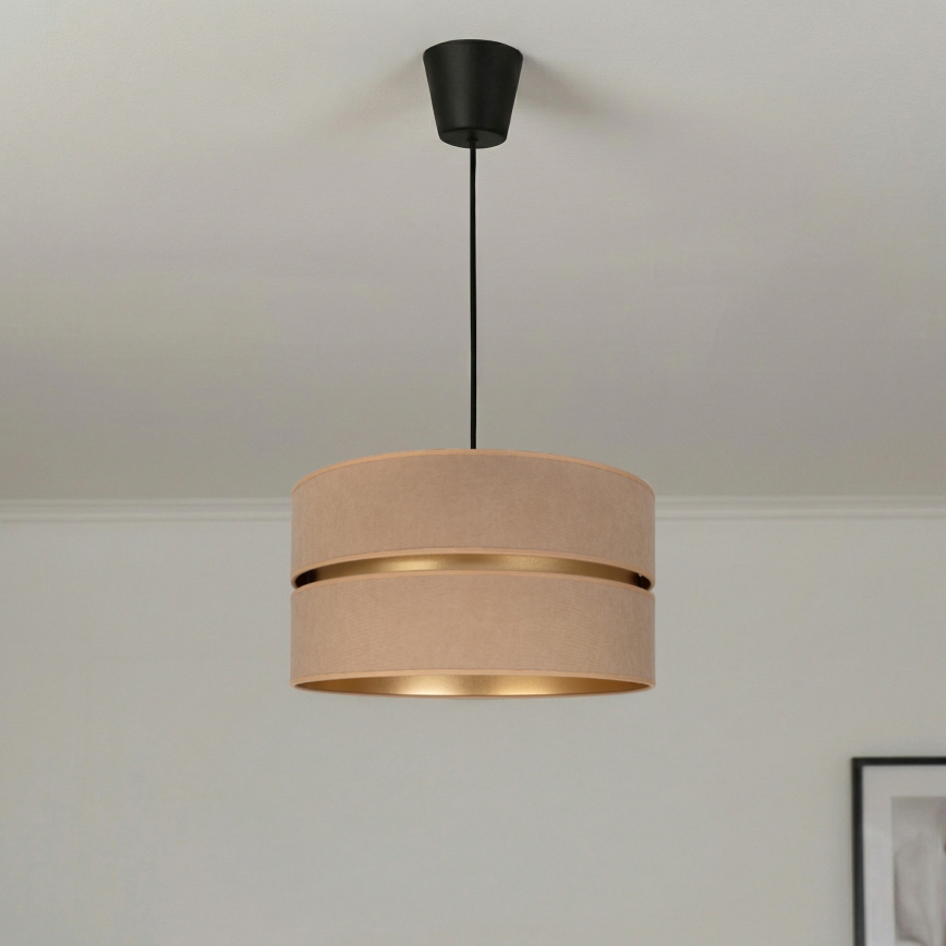 Brilagi - Lampadario a sospensione su cavo DUO-DUO 1xE27/60W/230V Ø 40 cm beige/oro