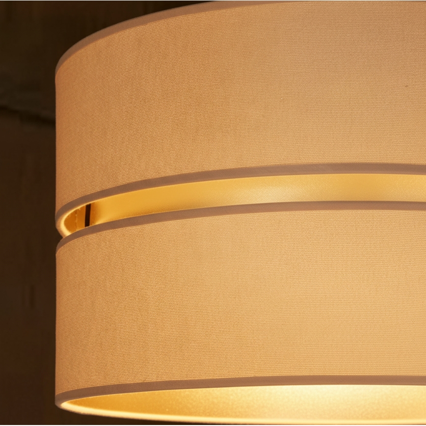 Brilagi - Lampadario a sospensione su cavo DUO-DUO 1xE27/60W/230V Ø 40 cm beige/oro