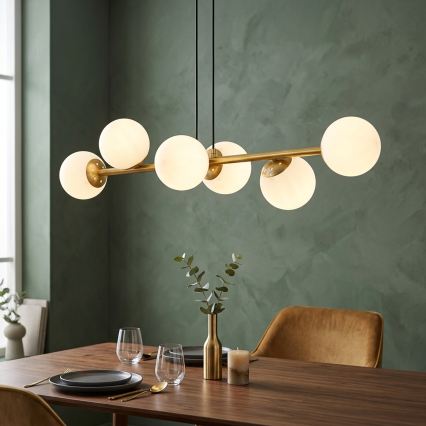 Brilagi - Lampadario a sospensione su cavo MALONY 6xE14/20W/230V, dorato