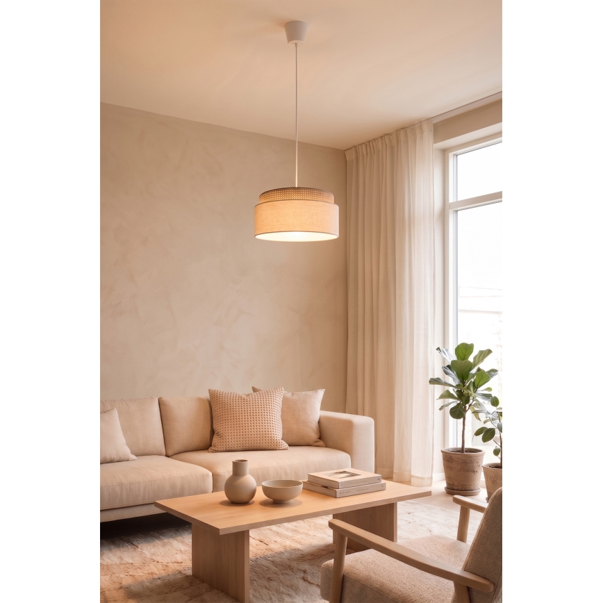 Brilagi - Lampadario a sospensione su cavo PADOVA 1xE27/60W/230V Ø 40 cm beige
