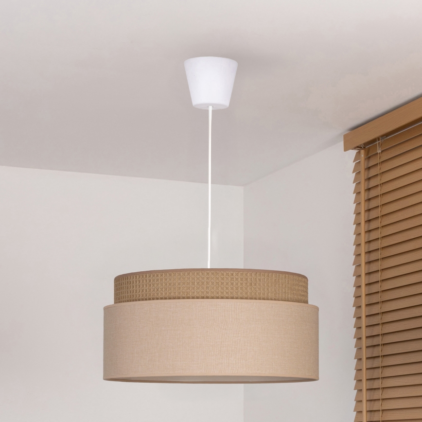 Brilagi - Lampadario a sospensione su cavo PADOVA 1xE27/60W/230V Ø 40 cm beige