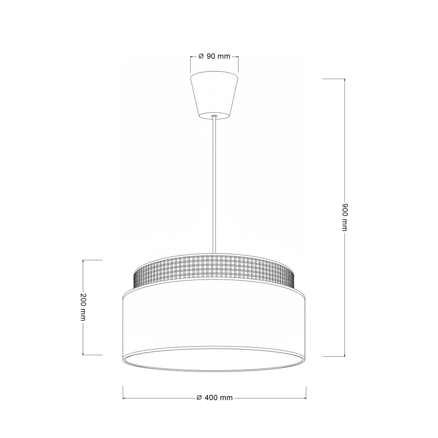 Brilagi - Lampadario a sospensione su cavo PADOVA 1xE27/60W/230V Ø 40 cm beige