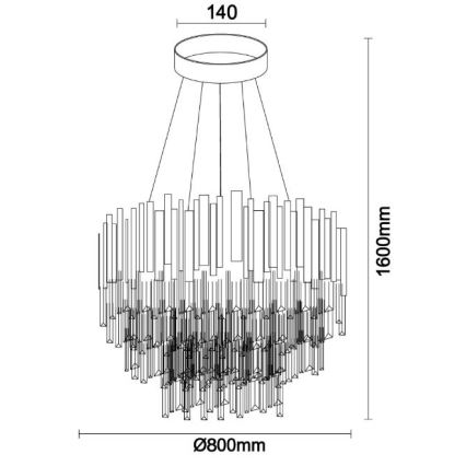 Brilagi - Lampadario a sospensione su cavo PLAZA 11xE14/40W/230V