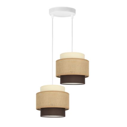 Brilagi - Lampadario a sospensione su cavo RESNA 2xE27/60W/230V Ø 30 cm beige/nero