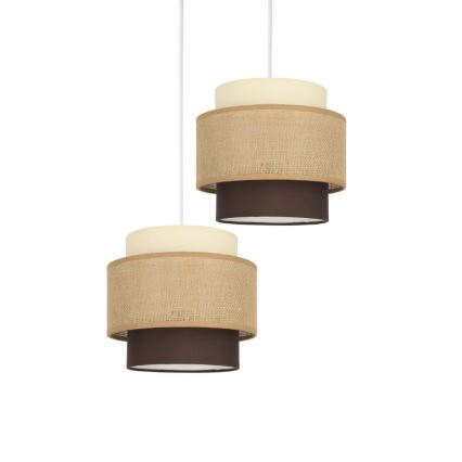 Brilagi - Lampadario a sospensione su cavo RESNA 2xE27/60W/230V Ø 30 cm beige/nero