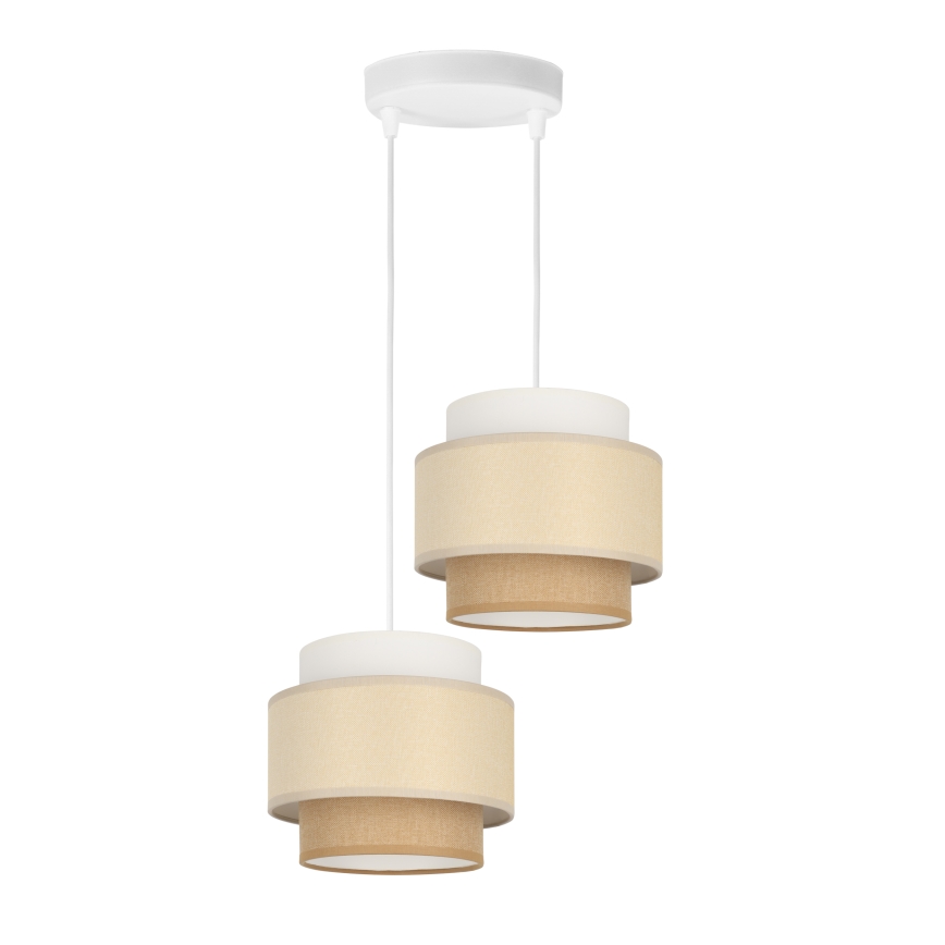 Brilagi - Lampadario a sospensione su cavo RESNA 2xE27/60W/230V Ø 30 cm crema/beige