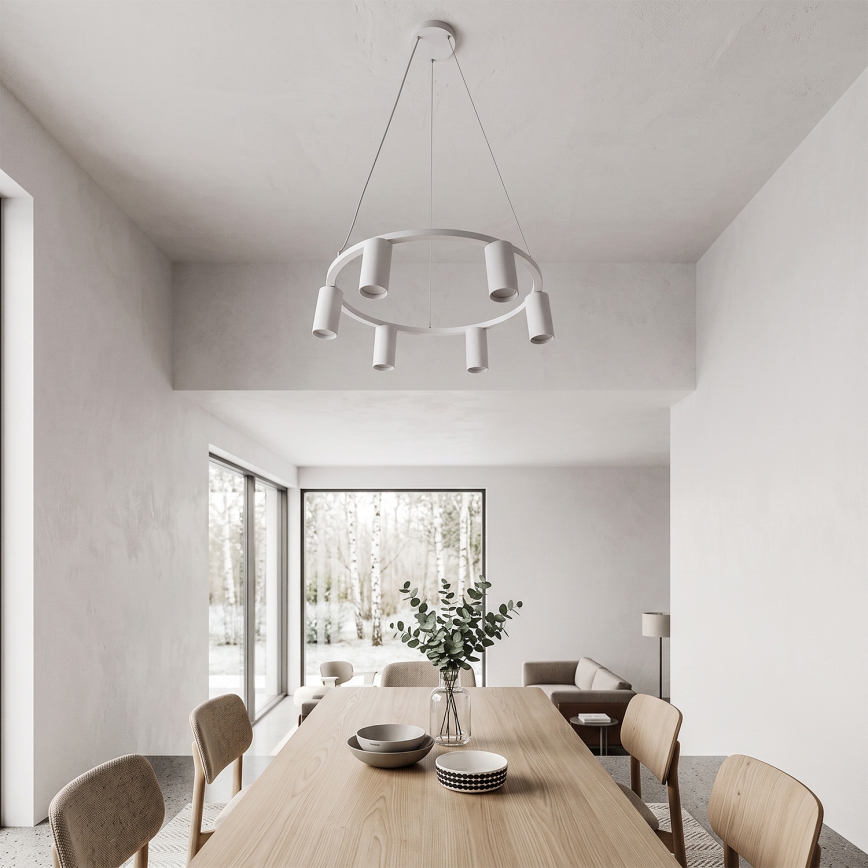 BRILAGI - Lampadario a sospensione su cavo SELE 6xGU10/30W/230V bianco