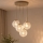 Brilagi - Lampadario a sospensione su cavo STELLA 4xE27/60W/230V beige/oro