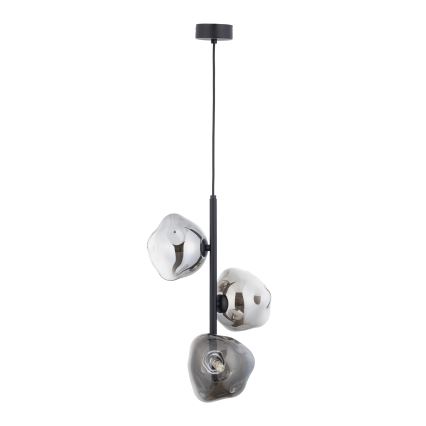 Brilagi - Lampadario a sospensione su cavo VULCANO 3xG9/8W/230V nero/nero fumé