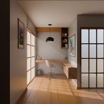 Brilagi - Lampadario a sospensione su cavo WABI SABI 1xE27/40W/230V Ø 35 cm nero