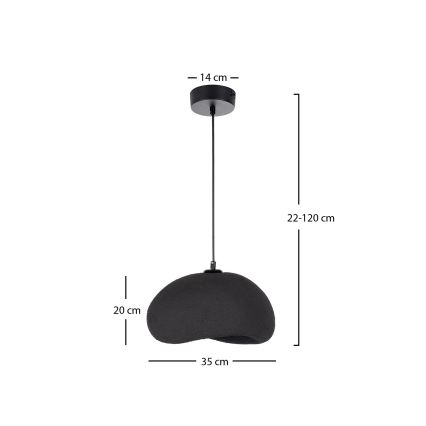 Brilagi - Lampadario a sospensione su cavo WABI SABI 1xE27/40W/230V Ø 35 cm nero