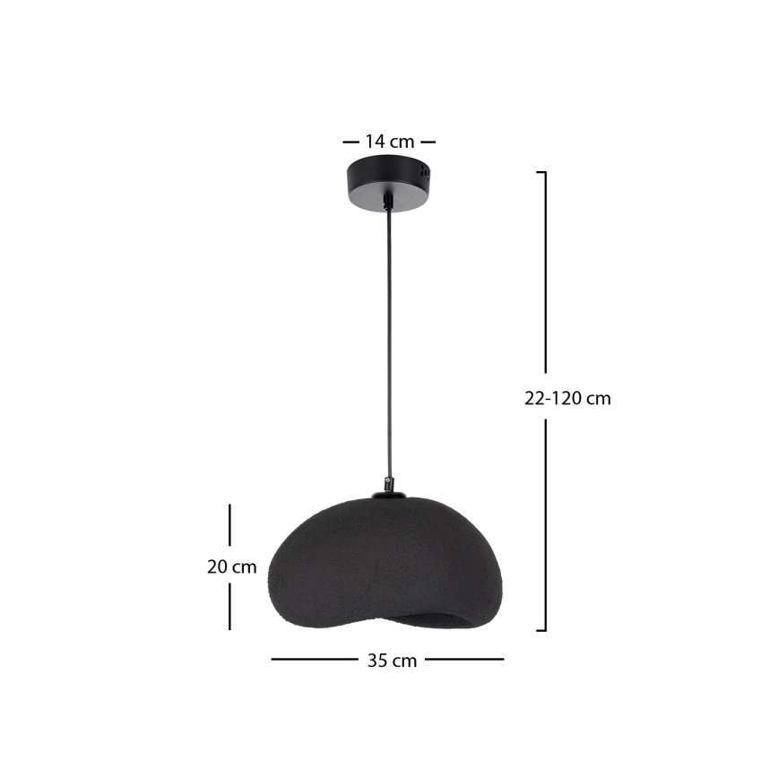 Brilagi - Lampadario a sospensione su cavo WABI SABI 1xE27/40W/230V Ø 35 cm nero