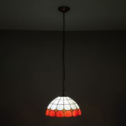 Brilagi - lampadario a sospensione Tiffany in vetro colorato con catena SIENNA 1xE27/60W/230V Ø 40 cm