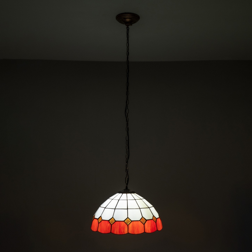 Brilagi - lampadario a sospensione Tiffany in vetro colorato con catena SIENNA 1xE27/60W/230V Ø 40 cm