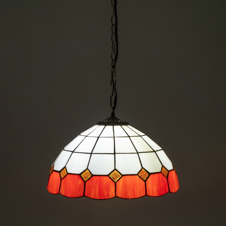 Brilagi - lampadario a sospensione Tiffany in vetro colorato con catena SIENNA 1xE27/60W/230V Ø 40 cm