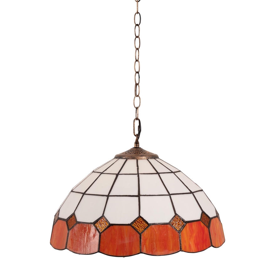 Brilagi - lampadario a sospensione Tiffany in vetro colorato con catena SIENNA 1xE27/60W/230V Ø 40 cm