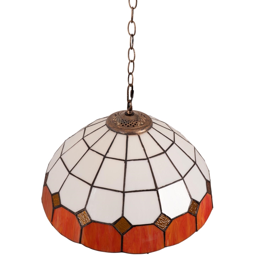 Brilagi - lampadario a sospensione Tiffany in vetro colorato con catena SIENNA 1xE27/60W/230V Ø 40 cm