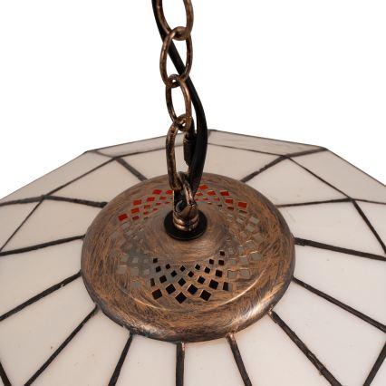 Brilagi - lampadario a sospensione Tiffany in vetro colorato con catena SIENNA 1xE27/60W/230V Ø 40 cm