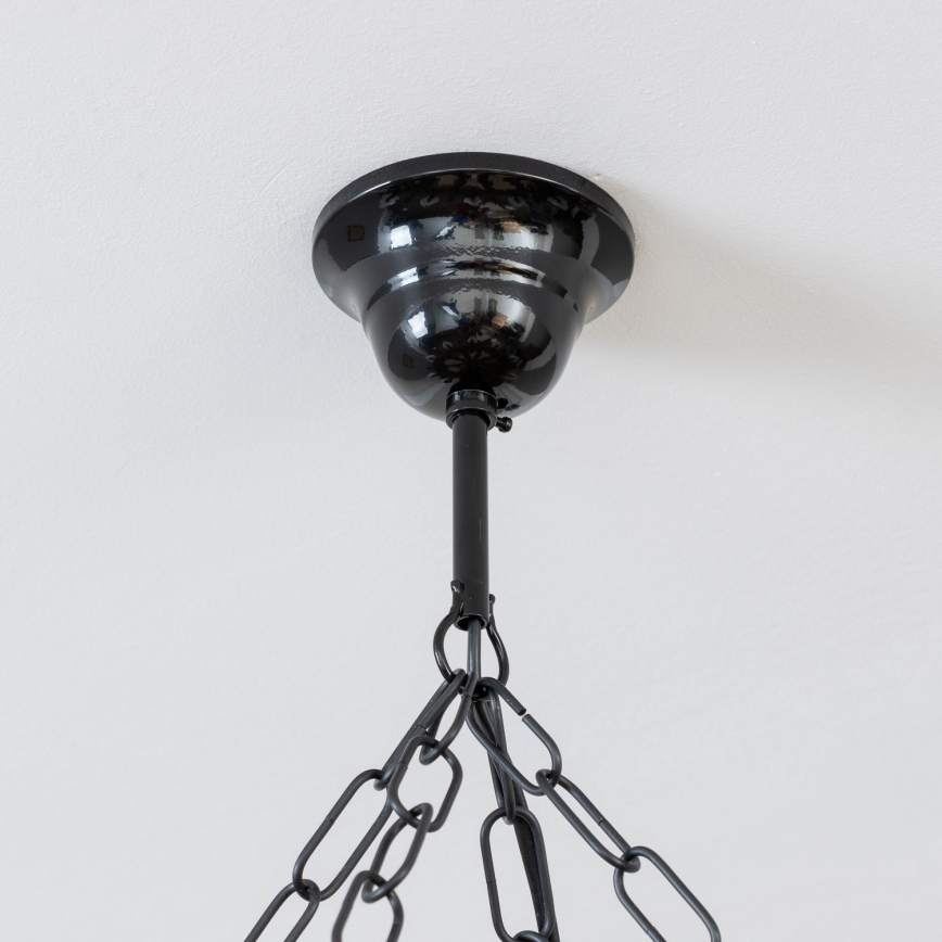 Brilagi - Lampadario a sospensione TIMONA a catena, 8xE14/40W/230V, diam. 70 cm, finitura faggio