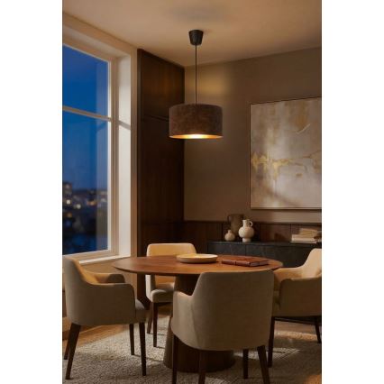 Brilagi - Lampadario a sospensione VELVET su cavo 1xE27/60W/230V Ø 40 cm marrone/oro