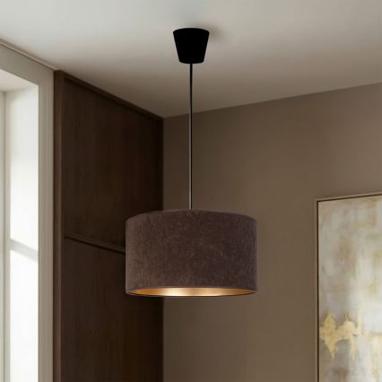 Brilagi - Lampadario a sospensione VELVET su cavo 1xE27/60W/230V Ø 40 cm marrone/oro