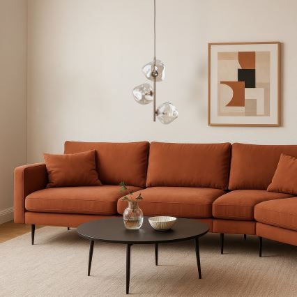 Brilagi - Lampadario a sospensione VULCANO 3xG9/8W/230V beige/beige fumé