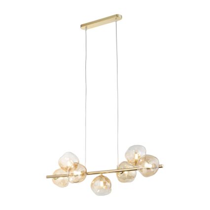 Brilagi - Lampadario a sospensione VULCANO su cavo 7xG9/8W/230V dorato/beige fumé