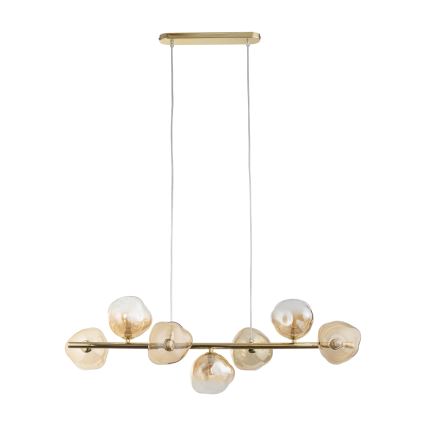 Brilagi - Lampadario a sospensione VULCANO su cavo 7xG9/8W/230V dorato/beige fumé