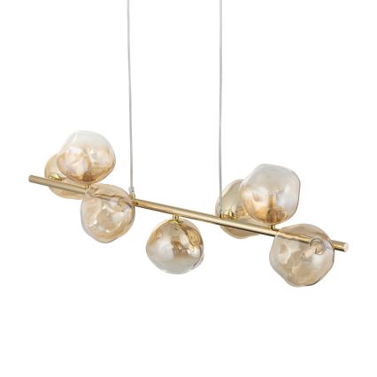 Brilagi - Lampadario a sospensione VULCANO su cavo 7xG9/8W/230V dorato/beige fumé