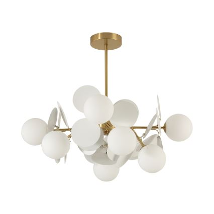 Brilagi - Lampadario a stelo BALMO 8xG9/9W/230V Ø 60 cm oro/bianco