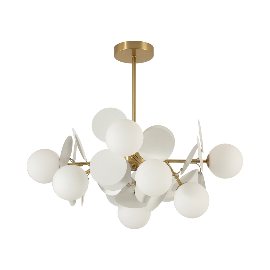 Brilagi - Lampadario a stelo BALMO 8xG9/9W/230V Ø 60 cm oro/bianco