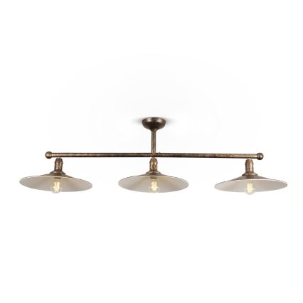 BRILAGI - Lampadario a stelo FORGE 3xE27/60W/230V rame/patina