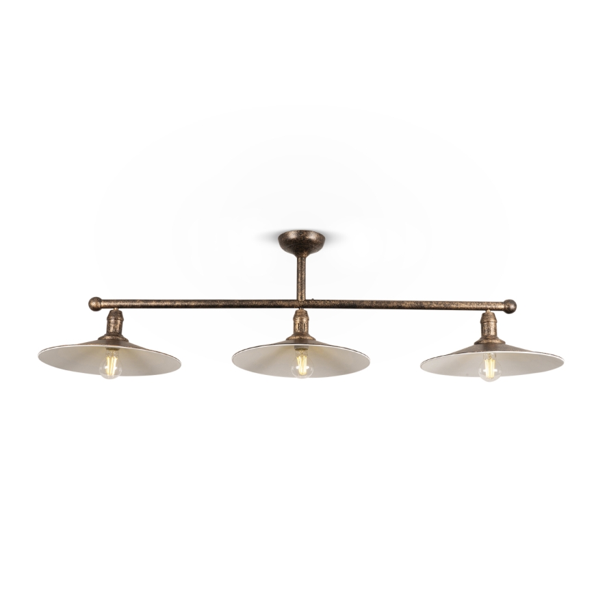 BRILAGI - Lampadario a stelo FORGE 3xE27/60W/230V rame/patina