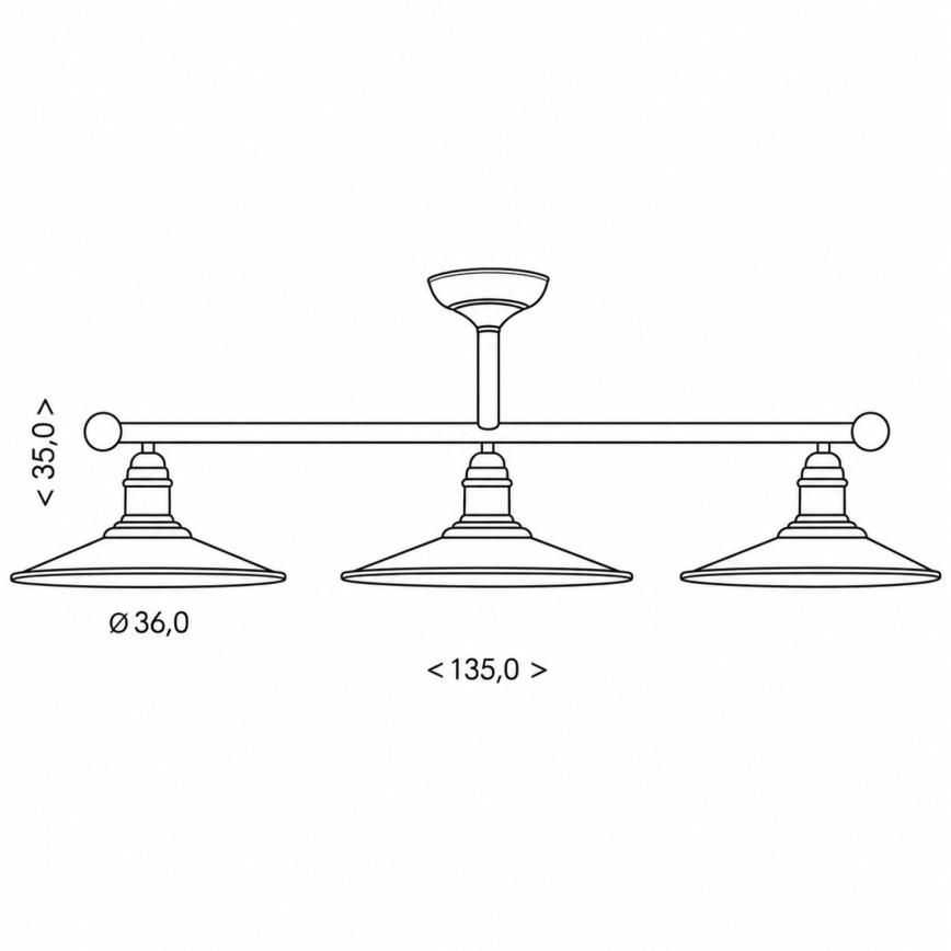 BRILAGI - Lampadario a stelo FORGE 3xE27/60W/230V rame/patina
