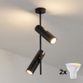 Brilagi - Lampadario a stelo LED RGBW dimmerabile BRANCH 2xGU10/6,5W/230V 2700-6500K nero