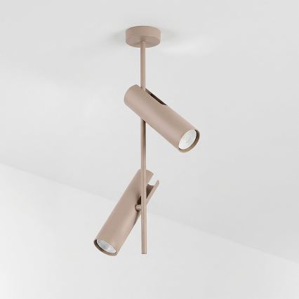 Brilagi - Lampada a sospensione dimmerabile LED RGBW su asta BRANCH 2xGU10/6,5W/230V 2700-6500K beige