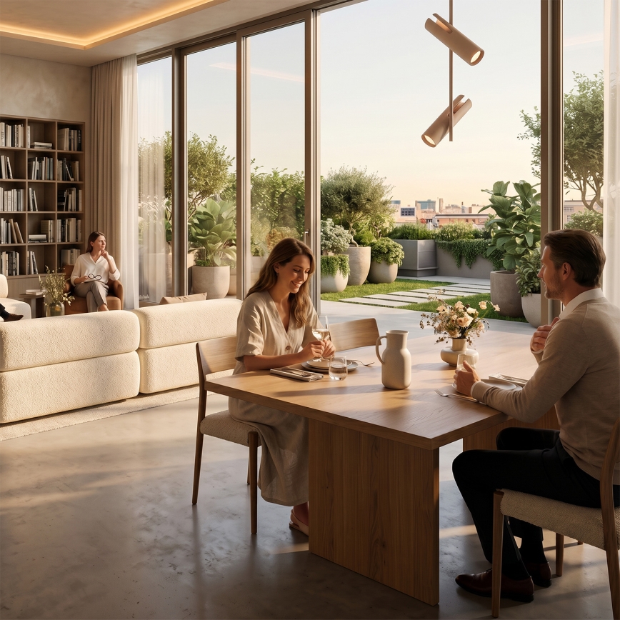 Brilagi - Lampada a sospensione dimmerabile LED RGBW su asta BRANCH 2xGU10/6,5W/230V 2700-6500K beige