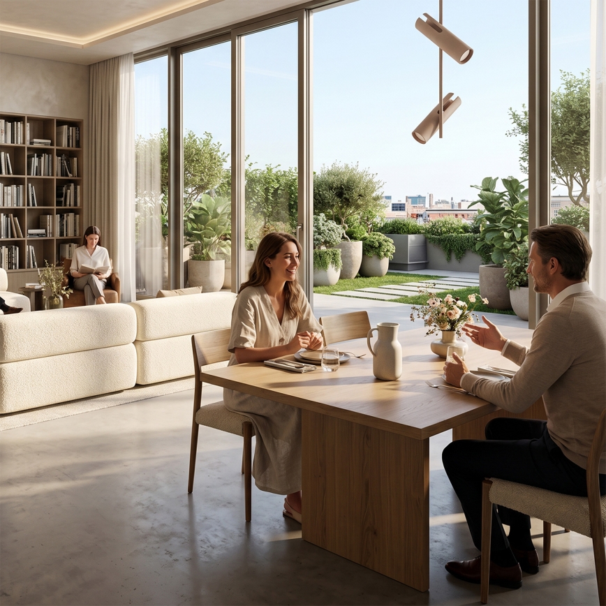 Brilagi - Lampada a sospensione dimmerabile LED RGBW su asta BRANCH 2xGU10/6,5W/230V 2700-6500K beige