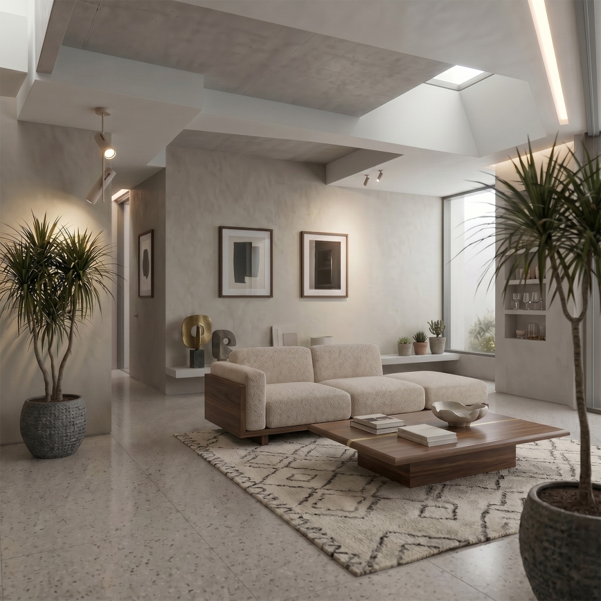 Brilagi - Lampada a sospensione dimmerabile LED RGBW su asta BRANCH 2xGU10/6,5W/230V 2700-6500K beige