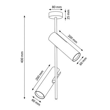Brilagi - Lampada a sospensione dimmerabile LED RGBW su asta BRANCH 2xGU10/6,5W/230V 2700-6500K beige