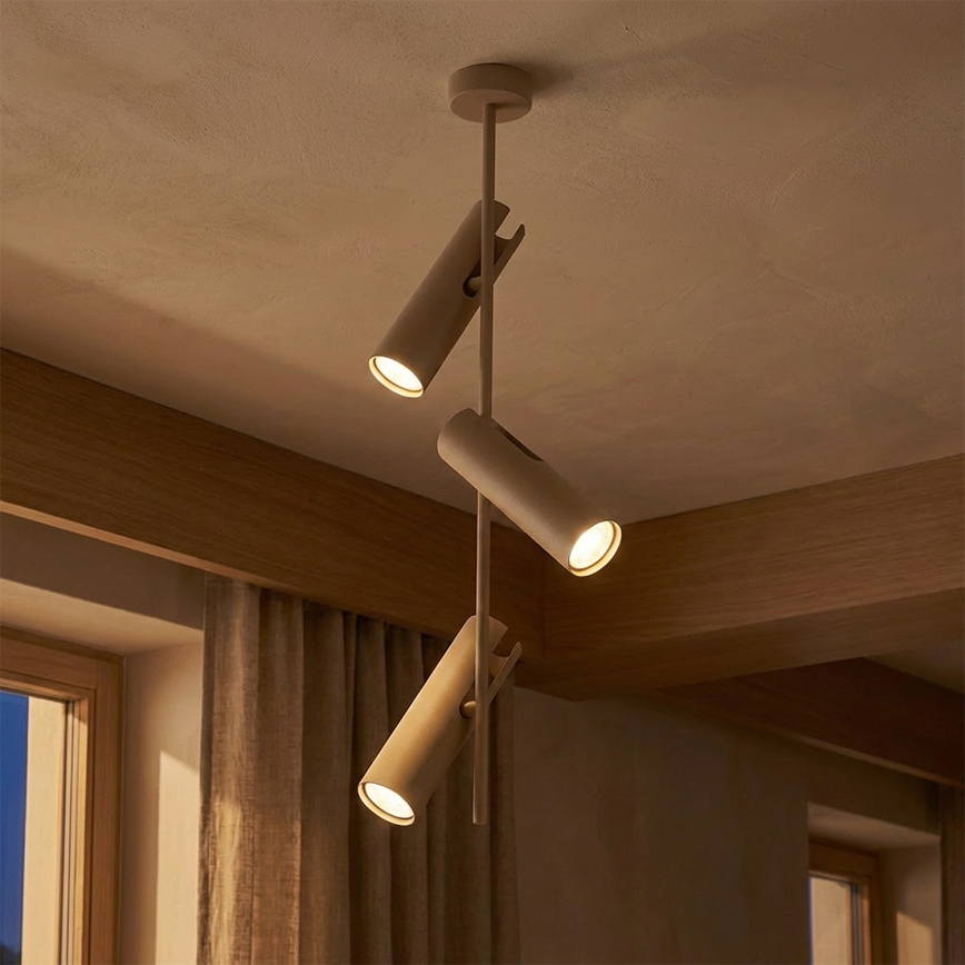 Brilagi - Lampada a sospensione LED RGBW dimmerabile su asta BRANCH 3xGU10/6,5W/230V 2700-6500K beige