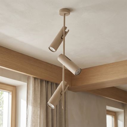 Brilagi - Lampada a sospensione LED RGBW dimmerabile su asta BRANCH 3xGU10/6,5W/230V 2700-6500K beige