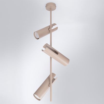 Brilagi - Lampada a sospensione LED RGBW dimmerabile su asta BRANCH 3xGU10/6,5W/230V 2700-6500K beige