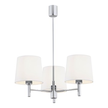 Brilagi - Lampadario a stelo MONTE 3xE27/15W/230V crema/cromo lucido