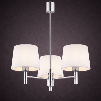 Brilagi - Lampadario a stelo MONTE 3xE27/15W/230V crema/cromo lucido