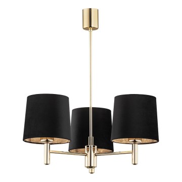 Brilagi - Lampadario a stelo MONTE 3xE27/15W/230V nero/oro