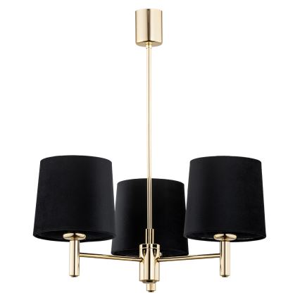 Brilagi - Lampadario a stelo MONTE 3xE27/15W/230V nero/oro