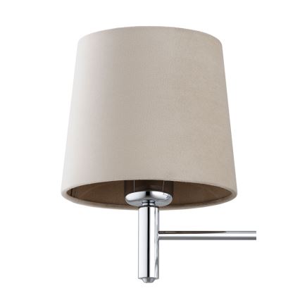 BRILAGI - Lampadario a stelo MONTE 3xE27/60W/230V beige/cromo lucido