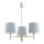 Brilagi - Lampadario a stelo MONTE 3xE27/60W/230V blu/oro