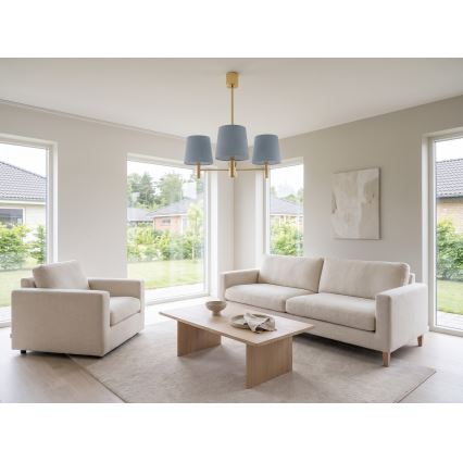 Brilagi - Lampadario a stelo MONTE 3xE27/60W/230V blu/oro
